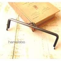 【HA-1848】16.5cm口金/(バットつまみ×グレー)マット加工