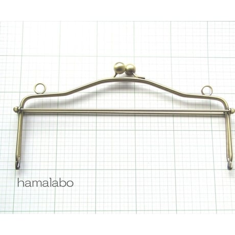 【HA-1658】28cmベンリー口金/(大玉×アンティークゴールド)・カン付き