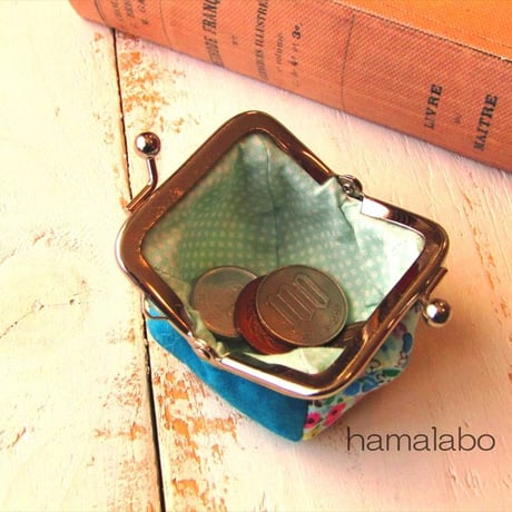 【KT-1028】がま口小銭入れの型紙＆レシピ(コロリン型)【 5.5cm用】