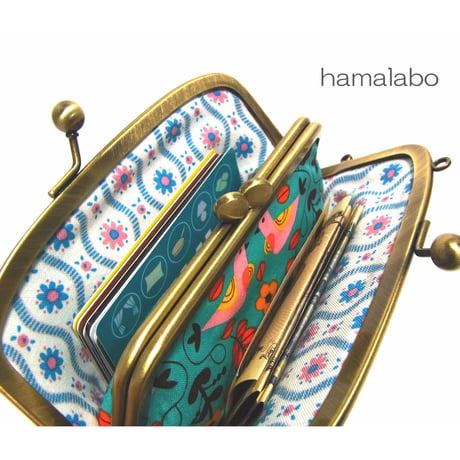 【KT-2018】親子がま口の財布(ペッタンコ)の型紙＆レシピ【14.5cm用】
