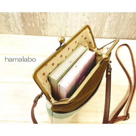 【KT-2094】ペッタンコ版！がま口ポケットショルダーバッグ(ミニ)の型紙＆レシピ【18cm/角型用】