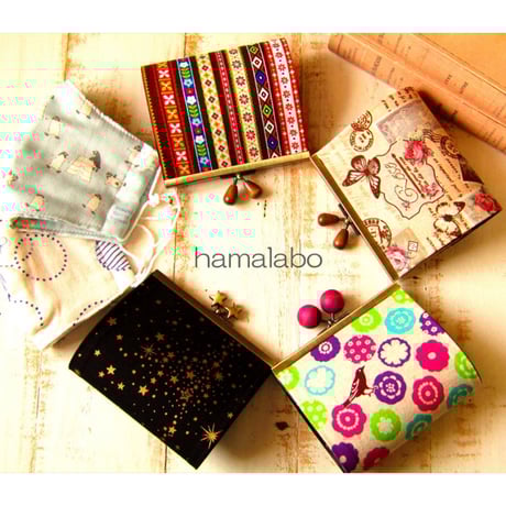 【対象口金購入で無料ダウンロード】KT-2076 縫わずに作れる！がま口マスクケース(マスク置き)の型紙＆レシピ【12cm浮き足用】