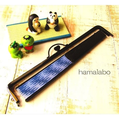 【HA-1620】持ち手付きの押し口金25.5cm/角型(ブラック)-扇子入れ用-