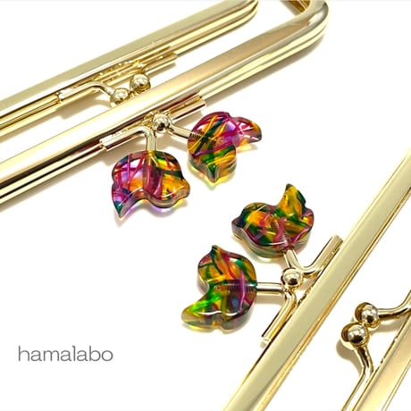 初回特価＆限定【HA-2534】レトロかわいい！親子口金 12cm/コトリ型(レトロ模様)/ゴールド