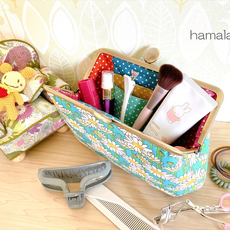 KT-2136】シンプルで可愛い♪ぽってり型がま口ポーチの型紙＆レシピ