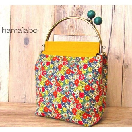 【KT-2037】ベンリーがま口ポーチ(フラットタイプ)の型紙＆レシピ【16cm用】