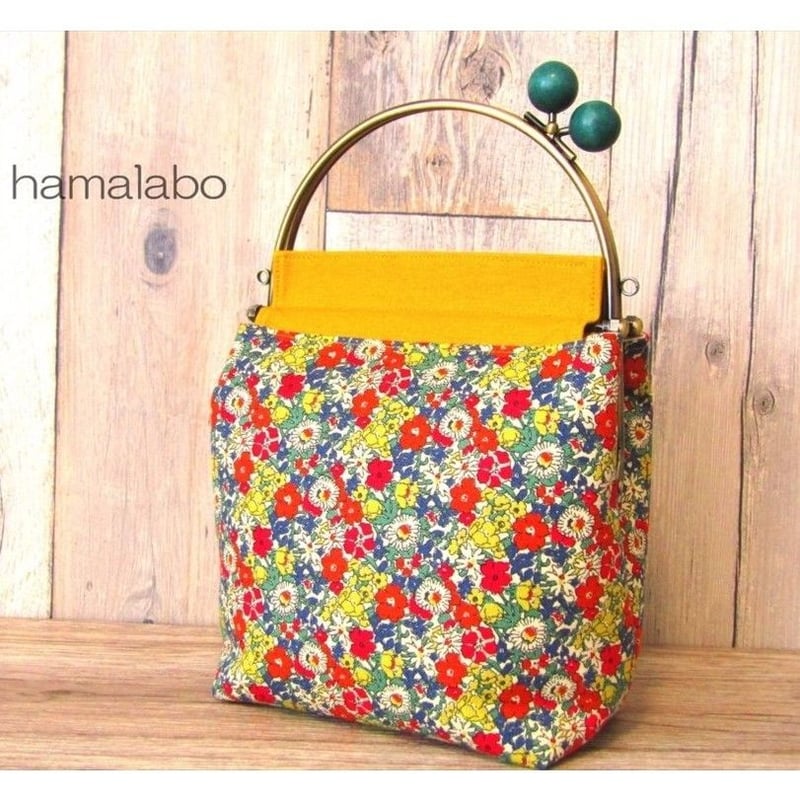 KT-2037】ベンリーがま口ポーチ(フラットタイプ)の型紙＆レシピ【16cm