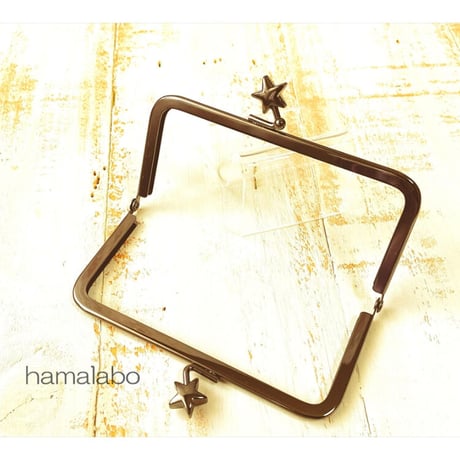 【HA-1905】12cm/角型(ブラック×ブラックスター)