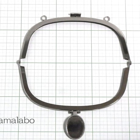 【HA-138】<レジン口金>15cm/くし型(シルバー)カン付き