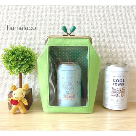 【KT-2141】通常サイズ版！推しぬい用がま口ポーチ(ショルダー可能)の型紙＆レシピ【12cm/角型用】