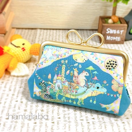 【KT-2068】大容量版！がま口カードケースの型紙＆レシピ【12cm/角型用】