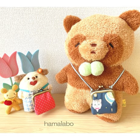 【KT-2156】超ミニサイズ！☆推しぬい＆推しドールが使う☆推し活がま口バッグの型紙＆レシピ【 5.5cm用】