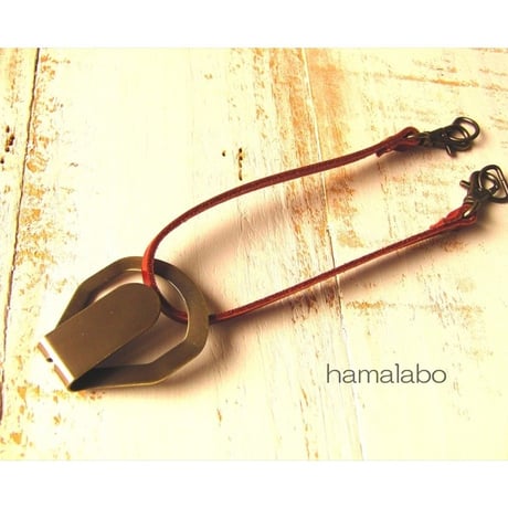 【HA-638】<身に付けるがま口>ぶら下げ用ベルトフック＆帯フック(アンティークゴールド)