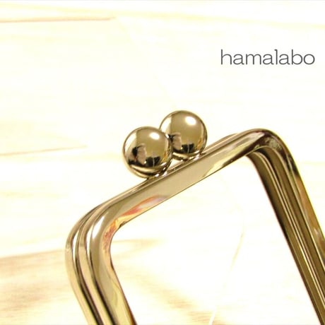 【HA-2010】碁石口金 7.5cm角型/足長タイプ (シルバー)