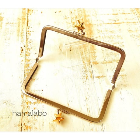 【HA-1904】12cm/角型(シルバー×ゴールドスター)