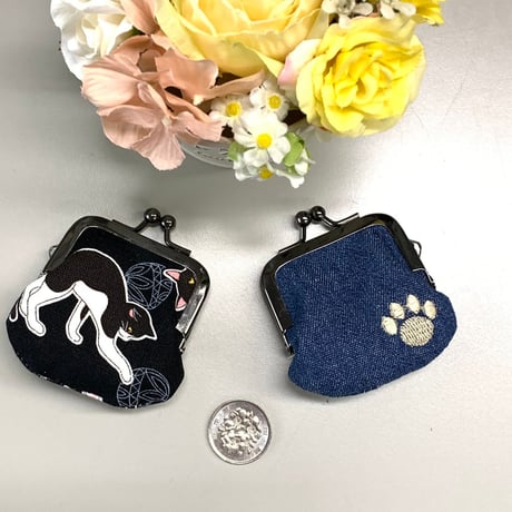 【KT-1034】がま口小銭入れの型紙＆レシピ(マチなし-ペッタンコ)【 5.5cm用】