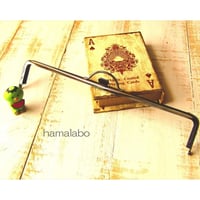 【HA-1620】持ち手付きの押し口金25.5cm/角型(ブラック)-扇子入れ用-