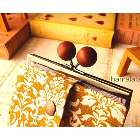 【KT-2043】がま口二つ折り財布の型紙＆レシピ【12cm浮き足用】