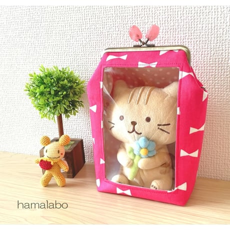 【KT-2143】お得な3種類セット！推しぬい用がま口ポーチ(ショルダー可能)の型紙＆レシピ