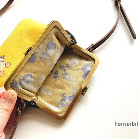 <廃盤予定>【HA-2061】オコシ式口金12cm/角型(丸型金具×アンティークゴールド)
