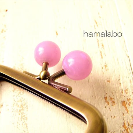 【HA-1899】7.5cm/角型口金(オーロラパープル×アンティークゴールド)