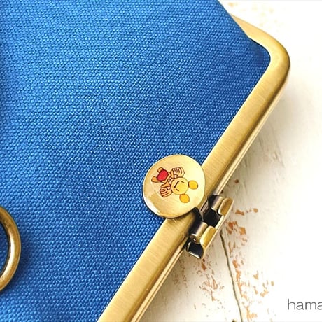 <廃盤予定>【HA-2061】オコシ式口金12cm/角型(丸型金具×アンティークゴールド)
