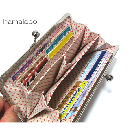 【KT-2005】がま口長財布の型紙＆レシピ【22cm口金用】