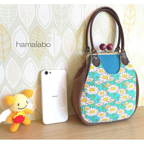 【KT-2133】がま口あおりプチバッグの型紙＆レシピ【12cm/角型用】