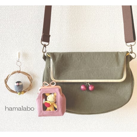 【HA-1903】7.5cm/角型口金(リボン×アンティークゴールド)