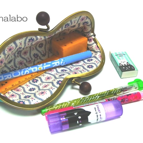 【HA-174】メガネ型(白玉×アンティークゴールド)