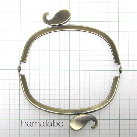 【HA-374】ヒゲ口金/10cmくし型(アンティークゴールド)