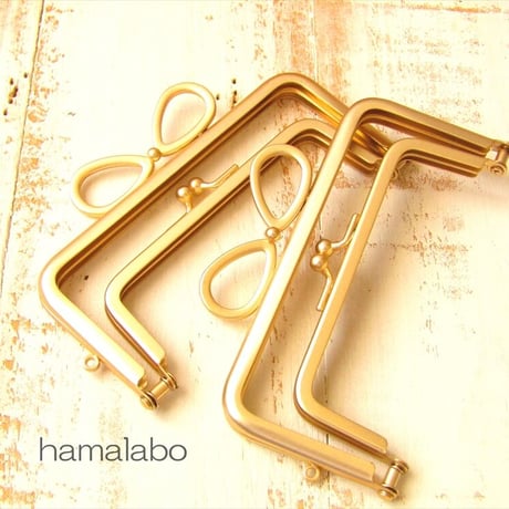 5月12日販売開始！【HA-1888】親子口金12cm(新リボン×ソフトゴールド)