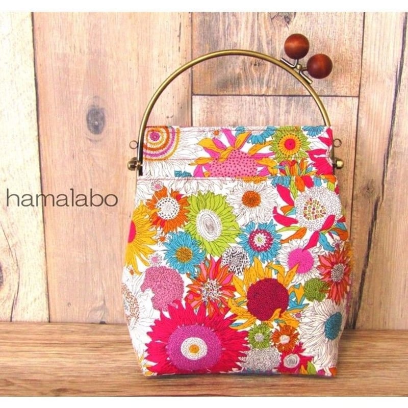 KT-2037】ベンリーがま口ポーチ(フラットタイプ)の型紙＆レシピ【16cm