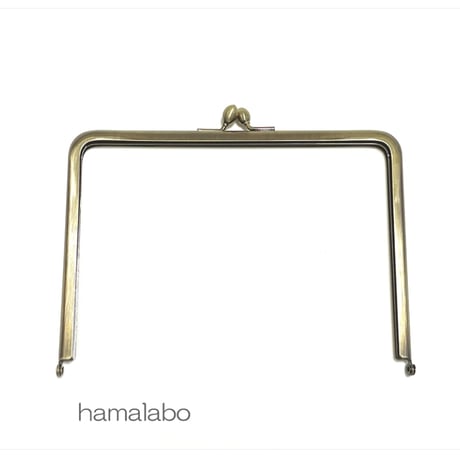 【HA-2414】17.7cm角型口金/ナツメひねり/アンティークゴールド