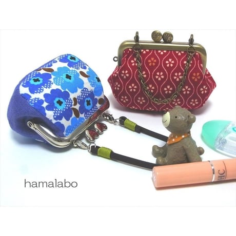 【KT-1047】☆コロリン型(3枚タイプ)☆がま口財布＆お薬ケースの型紙＆レシピ【8.5cm用】