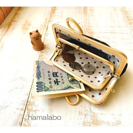 【HA-1889】親子口金12cm(新リボン×ソフトシルバー)