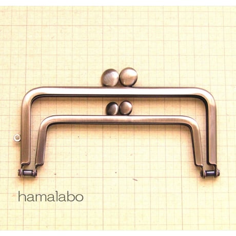 【HA-1808】親子口金12cm(大きな碁石×小さな碁石×アンティークゴールド)