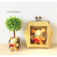 【KT-2140】ミニサイズ版！推しぬい用がま口ポーチ(ショルダー可能)の型紙＆レシピ【12cm/角型用】