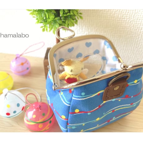 【KT-2154】☆ハート窓＆マチ別タイプ☆推しぬい用がま口ポーチの型紙＆レシピ【9.9cm/くし型用】