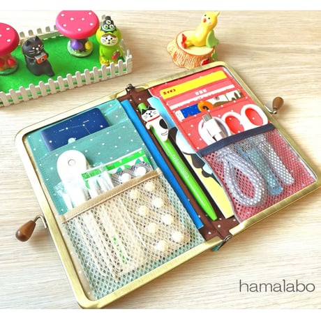 (完売御礼！)がま口の日セール！廃盤大特価セール！ 【HA-b1127】17.7cm角型口金/(新リボン×ソフトシルバー)