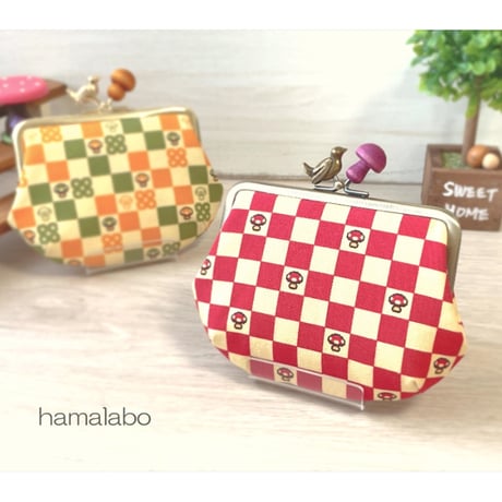 【HA-2226】12cm角型口金/小鳥のピースケ/アンティークゴールド