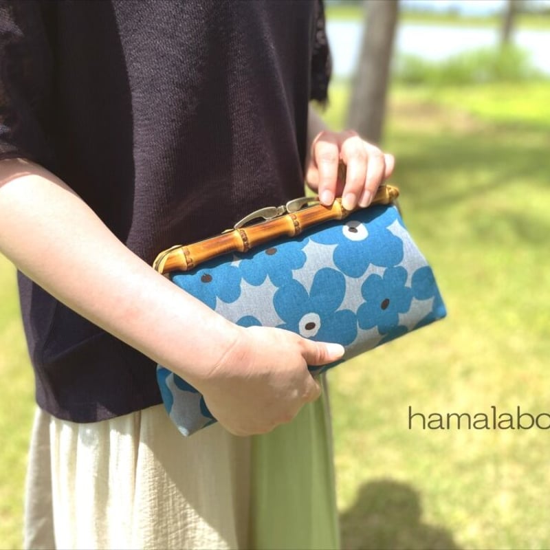 KT-2109】シンプル版(基本型)！がま口クラッチバッグの型紙＆レシピ