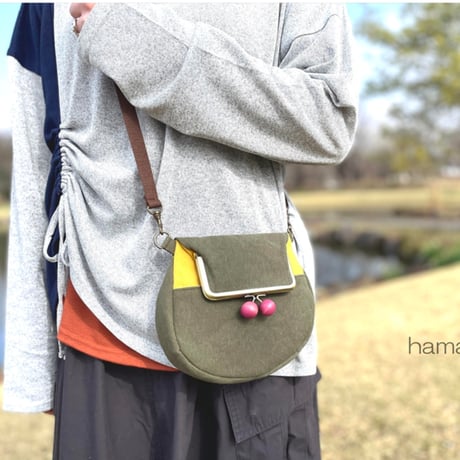 【HA-704】がま口バッグ用の肩下げ(ショルダーテープ茶色)-細め-アンティーク