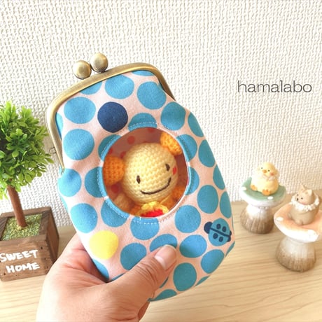 【HA-1459】9.9cm/くし型の口金(肉球×アンティークゴールド)