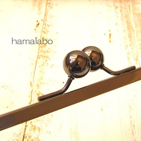 【HA-1909】27cm大玉口金/角型ブラック/＋(プラス)