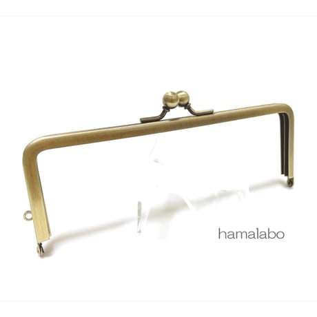 特価品！【HA-2581】16.5cm/角型の口金(ミニアメ玉＆足長)/アンティークゴールド