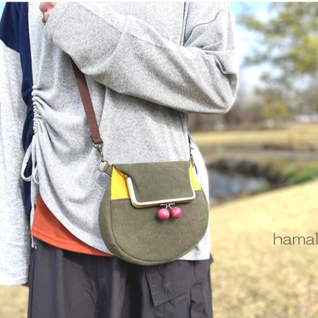 【HA-705】がま口バッグ用の肩下げ(ショルダーテープ黒色)-細め-アンティーク