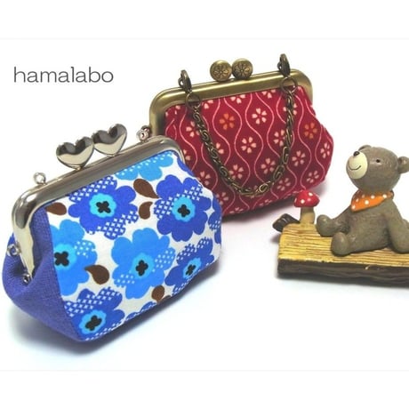 【KT-1047】☆コロリン型(3枚タイプ)☆がま口財布＆お薬ケースの型紙＆レシピ【8.5cm用】