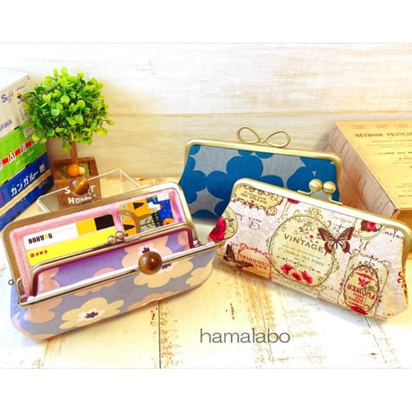 【HA-2380】親子口金18cm(キツネひねり×アンティークゴールド)