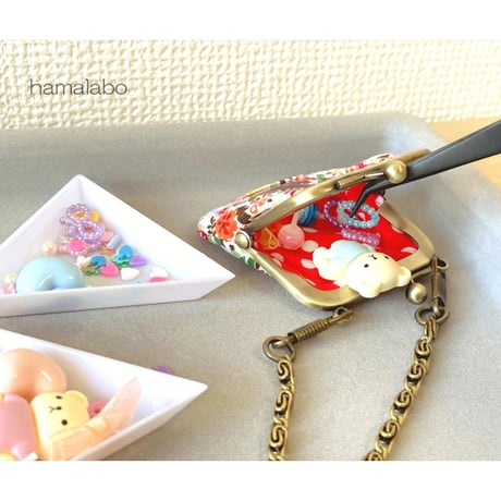 【KT-2156】超ミニサイズ！☆推しぬい＆推しドールが使う☆推し活がま口バッグの型紙＆レシピ【 5.5cm用】